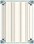 Classic Cream Vertical Stripe Border Rug