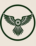 Dark Green Winged Star Emblem Rug