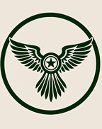 Dark Green Winged Star Emblem Rug