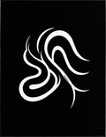Modern Black And White Swirl Rug