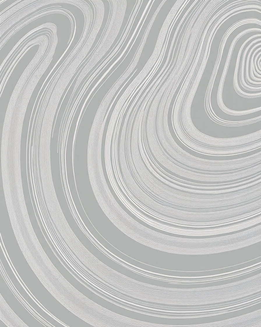 Soft Gray Swirling Lines Rug