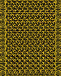 Bold Yellow Organic Lattice Rug