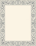 Art Nouveau Ivory Floral Border Rug
