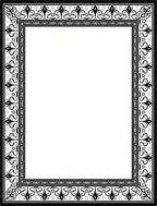 Classic Black White Ornate Border Rug