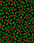 Festive Green Red Berry Foliage Rug