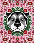 Pink Floral Dog Centered Mandala Rug