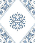 Blue White Porcelain Mandala Floral Rug
