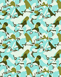 Sky Blue Camouflage Abstract Shapes Rug
