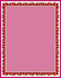 Crimson Floral Edge Pink Field Rug