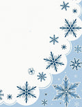 Winter Snowflakes Blue White Rug