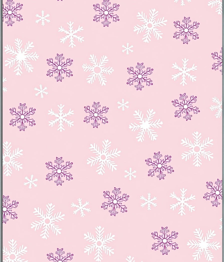 Pastel Snowflakes White Purple Scatter Rug