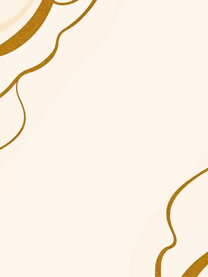 Golden Wavy Lines Abstract Rug
