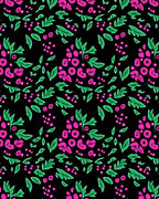 Vibrant Pink Berry Foliage Rug