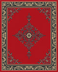 Crimson Vintage Floral Medallion Rug