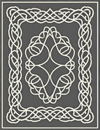 Cream Intertwined Celtic Knot Border Rug