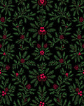 Crimson Berry Pine Garland Rug