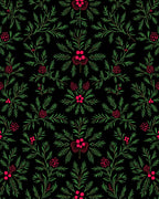 Crimson Berry Pine Garland Rug