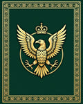 Golden Eagle Crest Emblem Rug