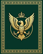 Golden Eagle Crest Emblem Rug