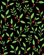 Christmas Holly Berry Branches Rug