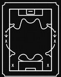 Black White Abstract Line Art Court Rug