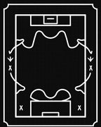 Black White Abstract Line Art Court Rug