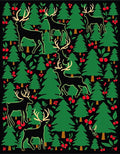 Black Forest Deer Red Berries Rug