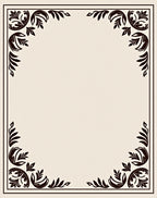 Elegant Dark Floral Corner Border Rug