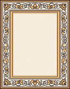 Ornate Ivory Floral Vine Border Rug