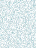 Teal Swirling Vine Flourish Rug