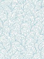 Teal Swirling Vine Flourish Rug