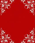 Elegant Crimson Floral Corner Overlay Rug