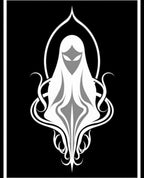 Mysterious White Tentacle Figure Rug
