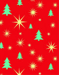 Radiant Red Evergreen Starfield Rug