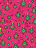 Whimsical Pink Christmas Tree Swirl Rug