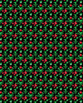 Bold Black Red Green Floral Arrangement Rug
