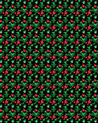 Bold Black Red Green Floral Arrangement Rug