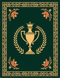 Gold Trophy Laurel Wreath Russet Leaves Rug