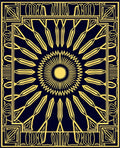 Golden Sunburst Art Deco Rug