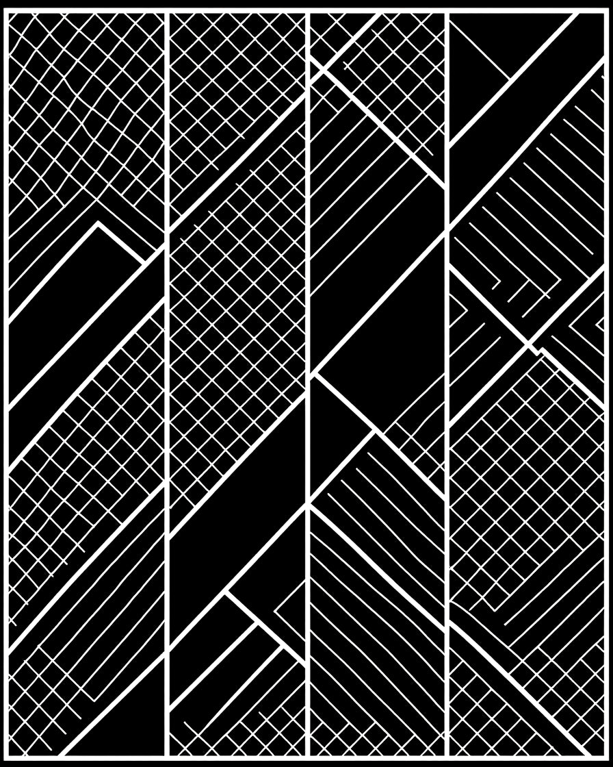 Black White Geometric Labyrinth Rug