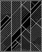 Black White Geometric Labyrinth Rug