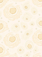 Creamy Peach Abstract Organic Shapes Rug