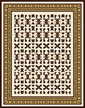 Cream Geometric Ivory Earth Tone Rug