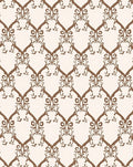 Brown Scroll Lattice Repeating Pattern Rug