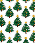 Festive Green Christmas Tree Garland Rug