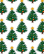 Festive Green Christmas Tree Garland Rug