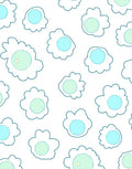 Soft Blue Mint Cloudburst Shapes Rug