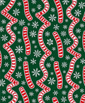 Red Candy Cane Snowflakes Tangle Rug