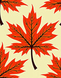Orange Maple Leaf Autumn Pattern Rug