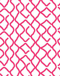Hot Pink Wavy Interlocking Net Rug